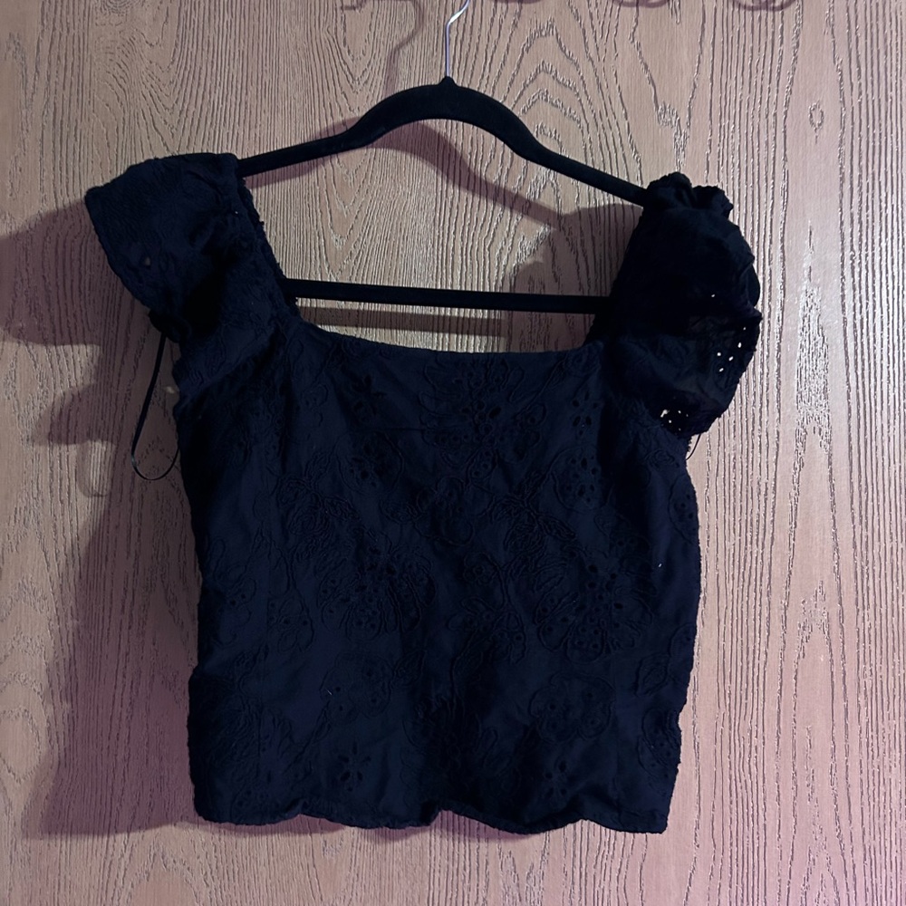Black Lace Women's Top